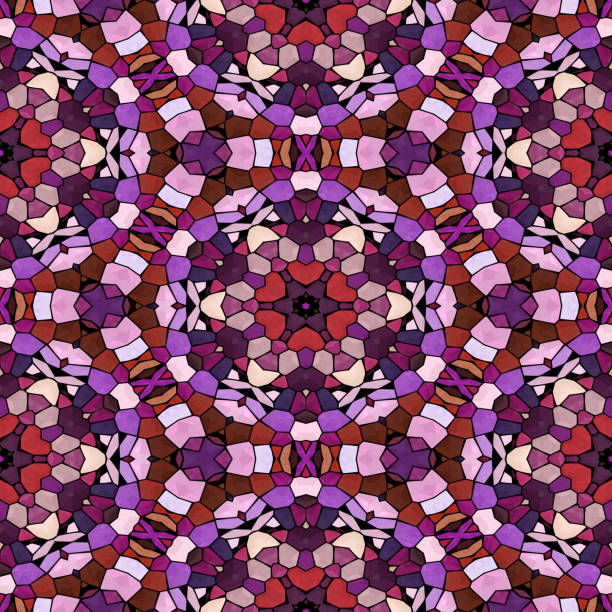 Glass mosaic kaleidoscopic seamless generated hires texture