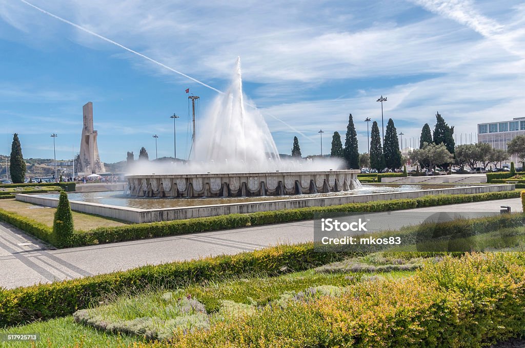 Fountain in front of Jeronimos Monastery, Lisbon Fountain in front of Jeronimos Monastery in Lisbon, Portugal Architecture Stock Photo