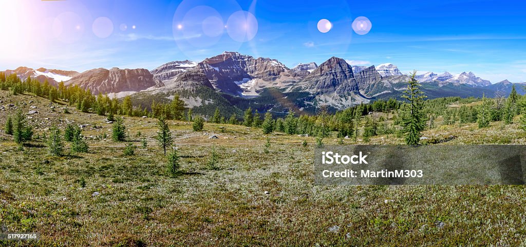 Panoramic view of mountains in Banff national park, Alberta, Canada Panoramic view of mountains in Banff national park near Egypt lake, Alberta, Canada Alberta Stock Photo