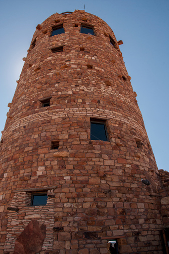 This watchtower at Grand Canyon Desert View was built on the South Rim as a replica of the Anasazi native American culture. The tower was opened in May 1933.