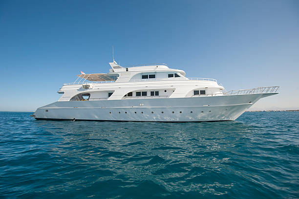 istock Private motor yacht at sea 517928139
