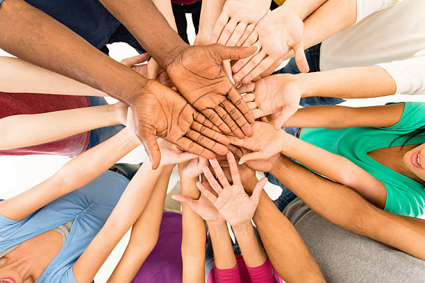 istock Group of friends showing unity 517928403