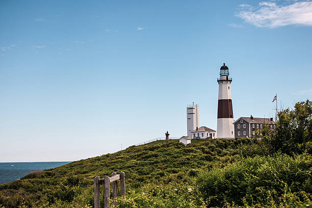 маяк montauk - the hamptons long island lighthouse стоковые фото и изображения