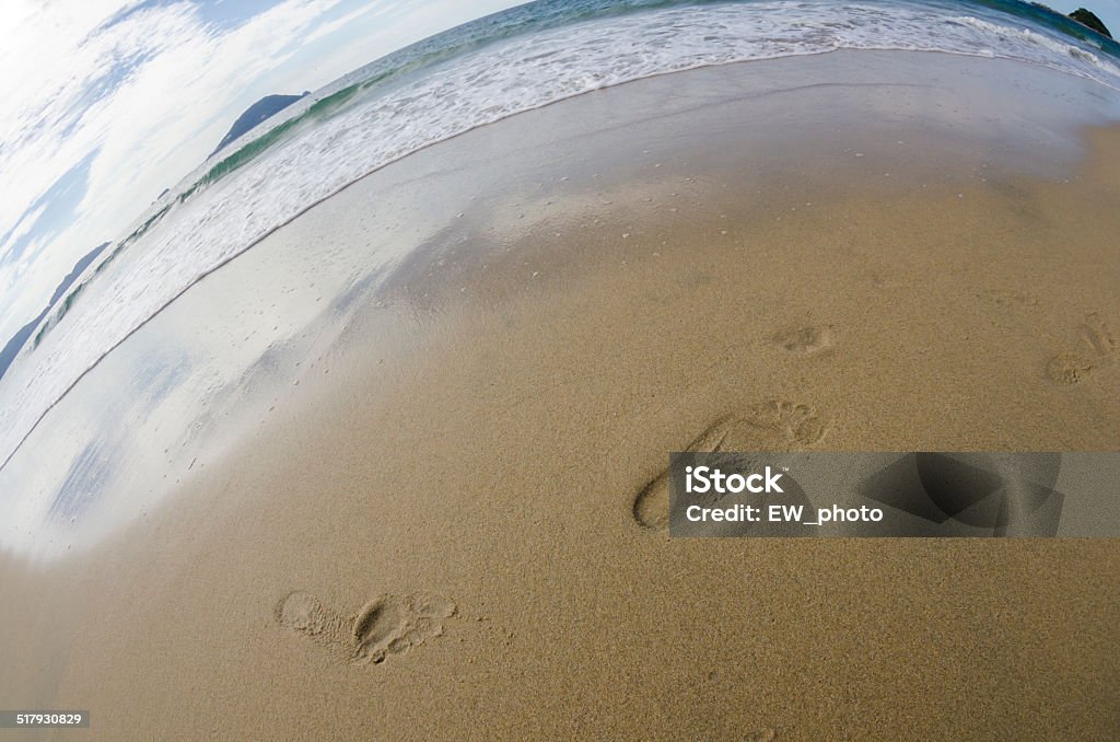 Footprints of seaside Footprints of seaside. Beach Stock Photo