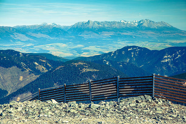 High Tatras mountains from hill Chopok at Low Tatras mountains, Slovakia