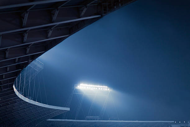 istock View of stadium lights at night 517931788