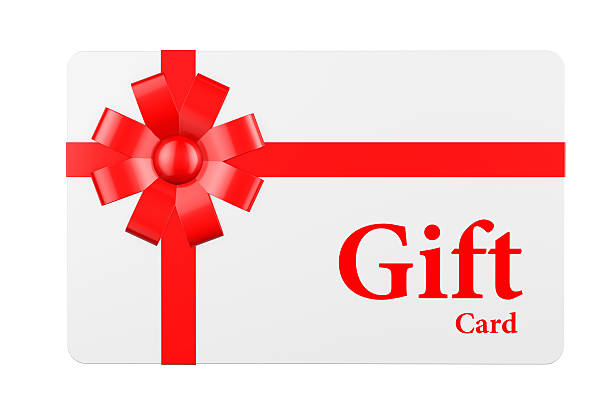 istock Gift Card with Red Ribbon and Bow 517934266