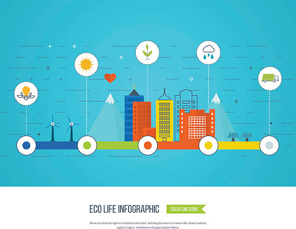 istock Green eco city infographic. Ecology concept, 517935952