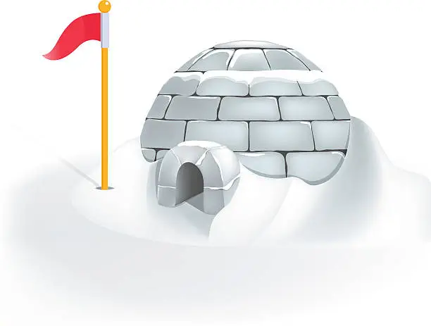 Vector illustration of Igloo Icehouse