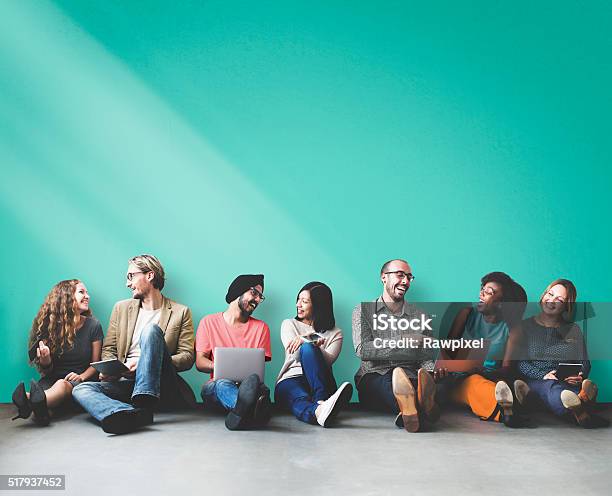 Diverse People Friendship Digital Device Copy Space Concept Stock Photo - Download Image Now