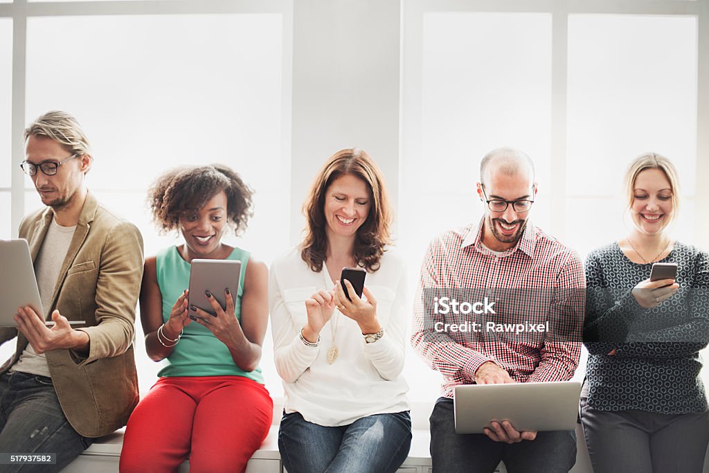 Connection Digital Device Nteworking Technology Concept People Stock Photo