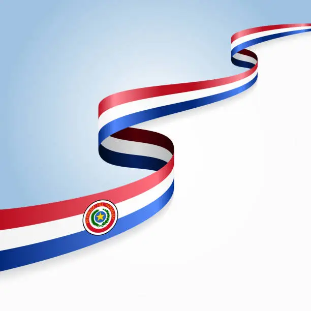 Vector illustration of Paraguayan flag background. Vector illustration