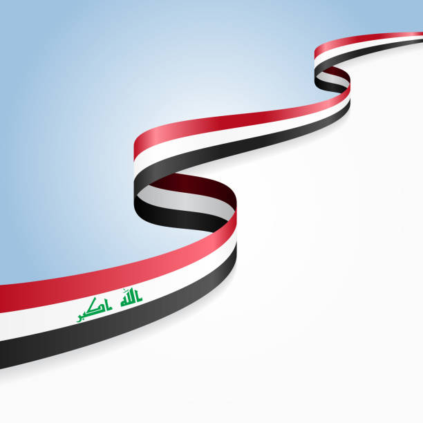 Iraqi flag background. Vector illustration Iraqi flag wavy abstract background. Vector illustration. iraqi flag stock illustrations