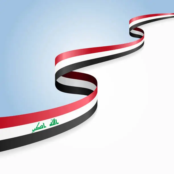 Vector illustration of Iraqi flag background. Vector illustration