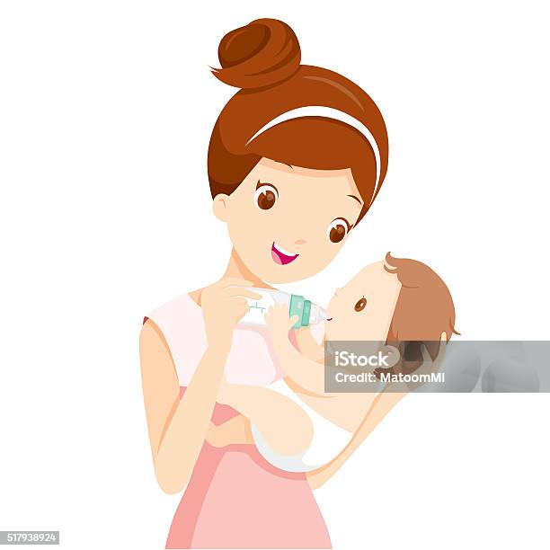 구슬눈꼬리 먹이기 아기 젖병 우유 있는 젖병에 대한 스톡 벡터 아트 및 기타 이미지 - 젖병, 아기, 마시기