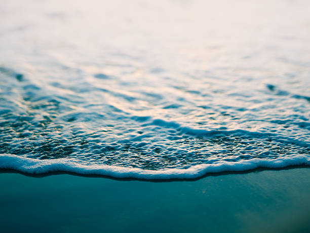 makro getönt des ozean welle am strand - focus on foreground full frame macro horizontal stock-fotos und bilder