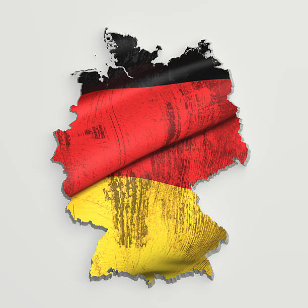 istock Silhouette of Germany with old flag inside 517939072