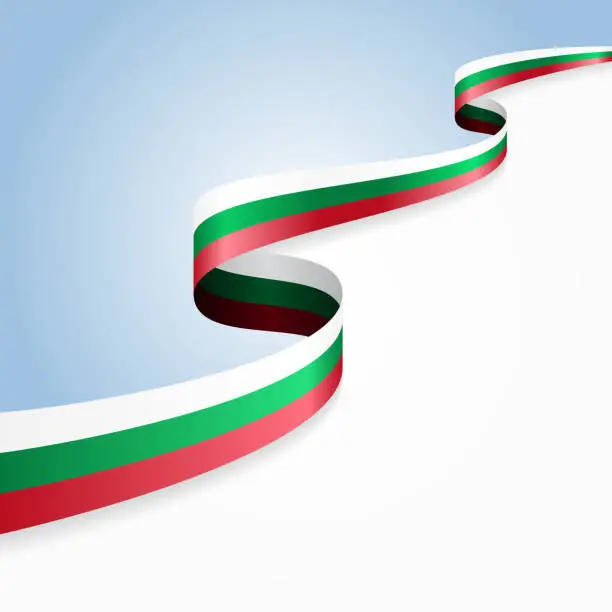 Vector illustration of Bulgarian flag background. Vector illustration
