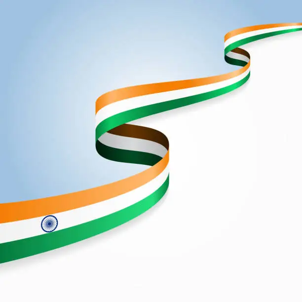 Vector illustration of Indian flag background. Vector illustration