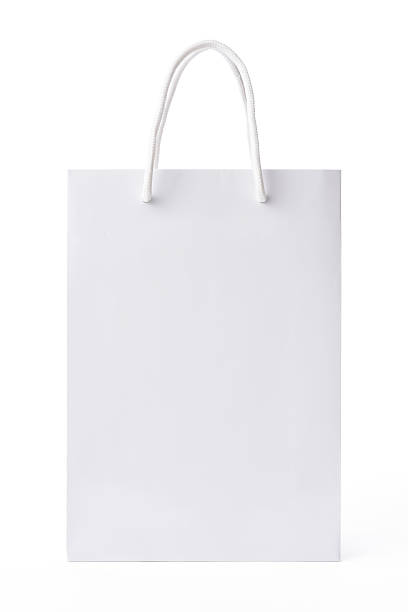 isolado foto de em branco branco bolsa de compras em fundo branco - freebie - fotografias e filmes do acervo