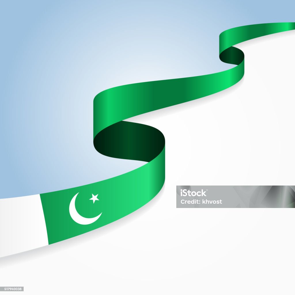 Pakistani flag background. Vector illustration Pakistani flag wavy abstract background. Vector illustration. Pakistani Flag stock vector