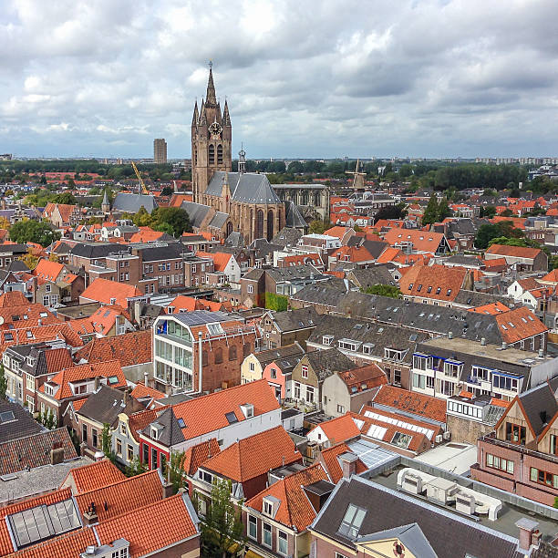istock Delft above the colorful rooftops 517940660