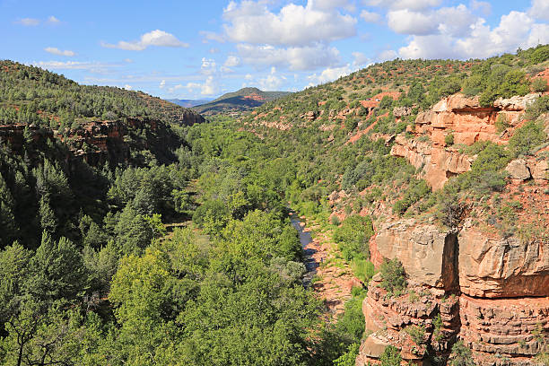 oak creek canyon - deep creek area fotografías e imágenes de stock