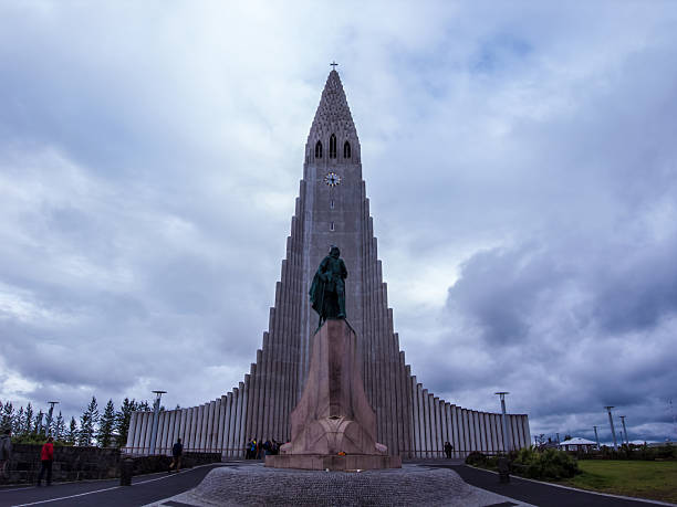 istock Reikjavik Cathedral with cloudy sky 517955693