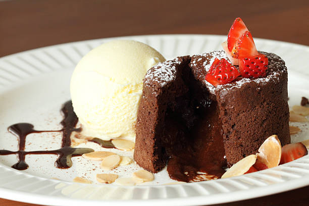 istock chocolate lava with vanilla ice cream 517956959