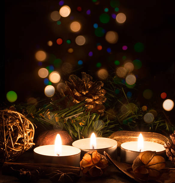 istock Christmas candles and lights 517958277