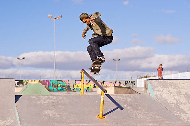 istock Grinding at the skate park 517958935