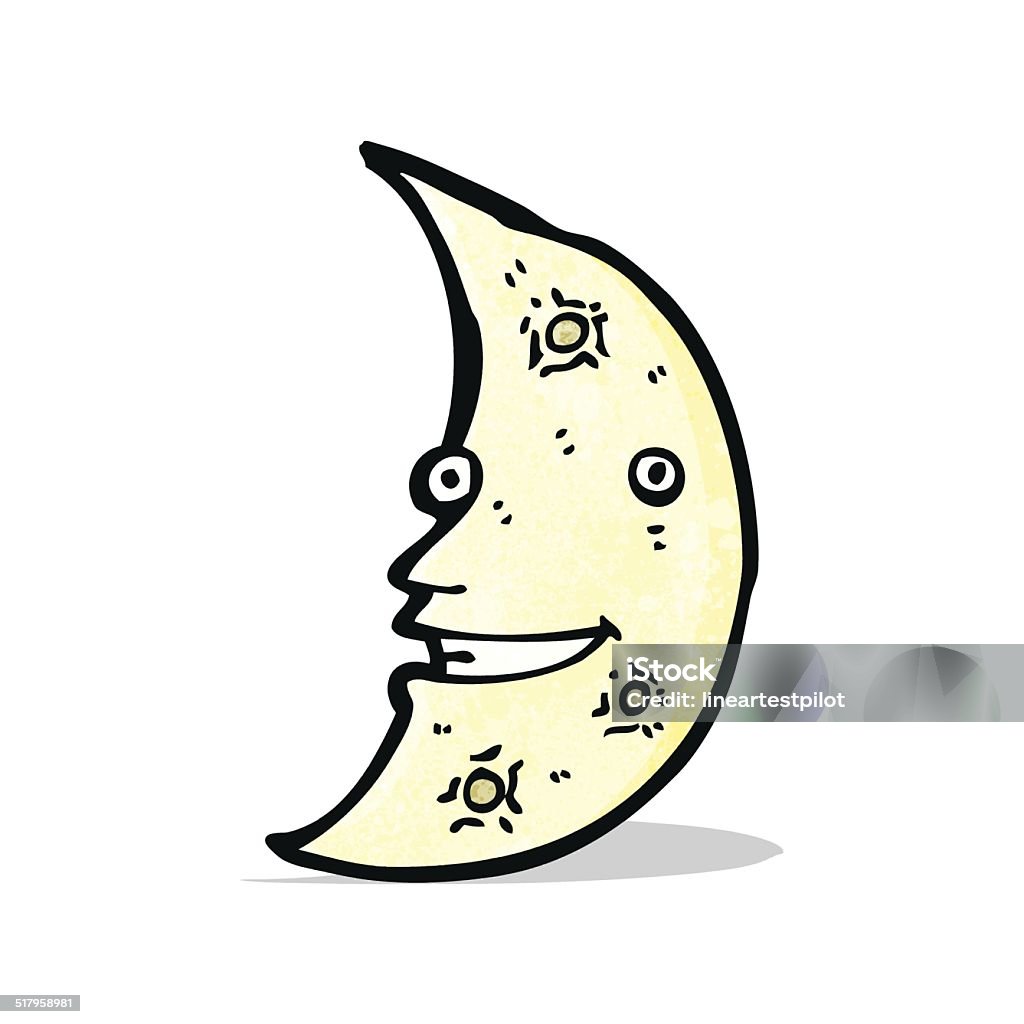 Comic crescent moon - Lizenzfrei Der Mann im Mond Vektorgrafik
