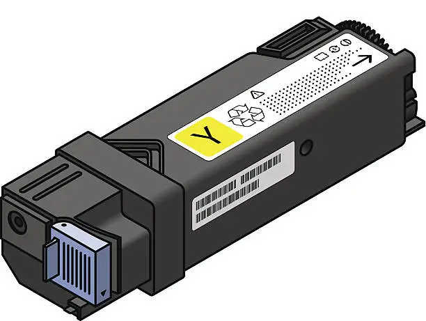Vector illustration of Laser Printer Toner Cartridge