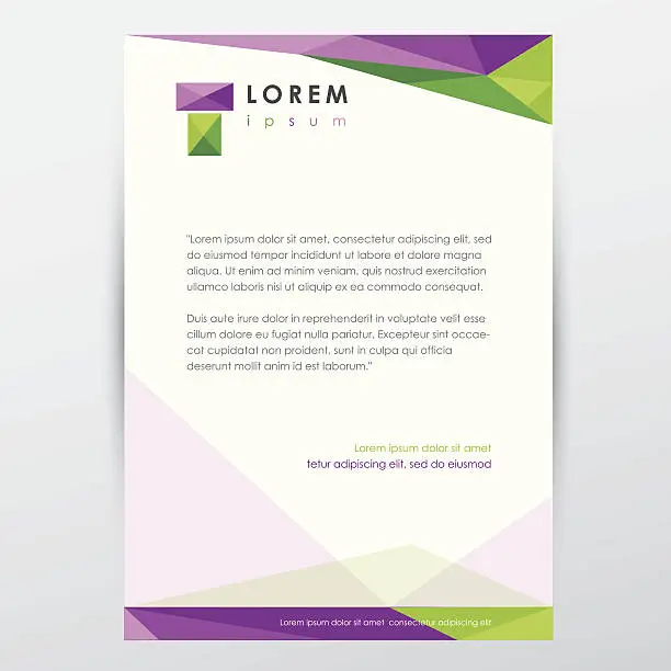 Vector illustration of letterhead graphic design document template