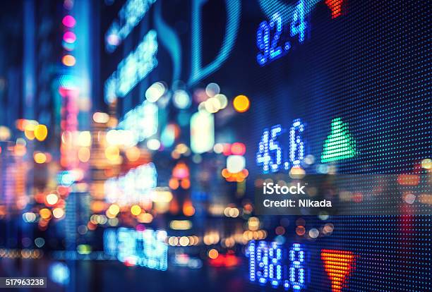 Anzeige Stock Market Diagrammen Stockfoto und mehr Bilder von Börse - Börse, Finanzen, Börsenkurs