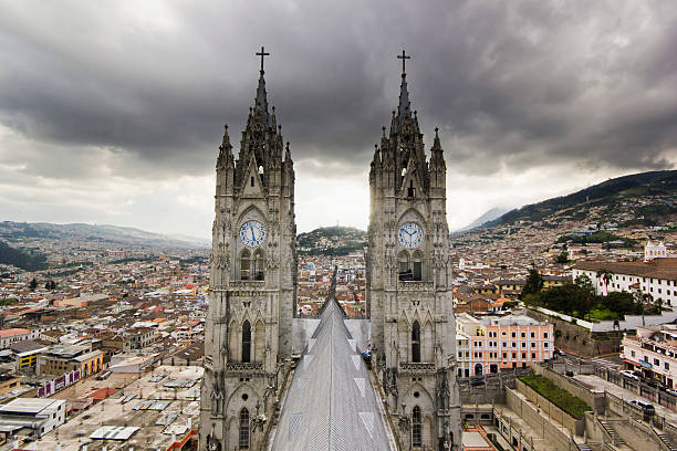 istock view from top of cathedral in Quito, Ecuador 517964638