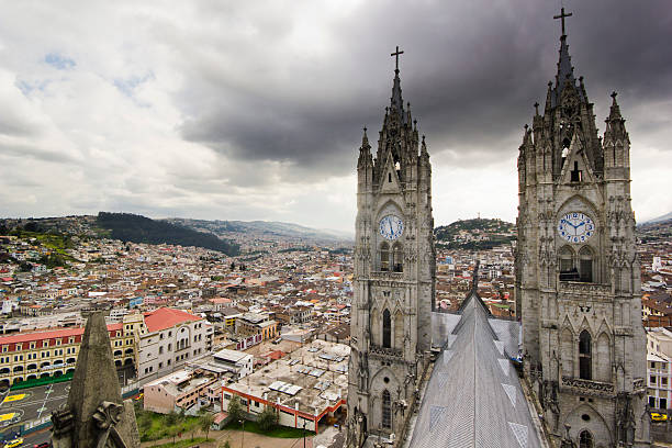 istock view from top of cathedral in Quito, Ecuador 517964736