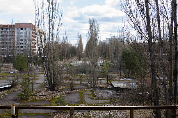 istock UKRAINE. Chernobyl Exclusion Zone. - 2016.03.19. Buildings in 517966904