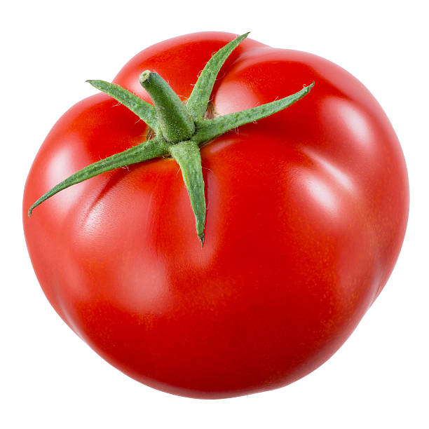 흰색 바탕에 토마토색. 클리핑 경로를 통해. - tomato 뉴스 사진 이미지