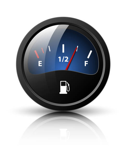 ikona wektor wskaźnik paliwa - gas gauge full empty stock illustrations