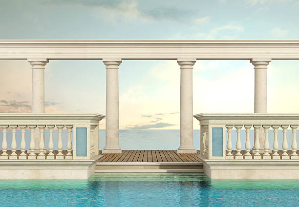 istock luxury swimming pool with balustrade and colonnade 517987692