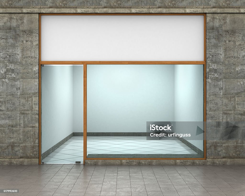 Shop Front. Shop Front. Exterior horizontal windows empty for your store product presentation or design. Store Window Stock Photo