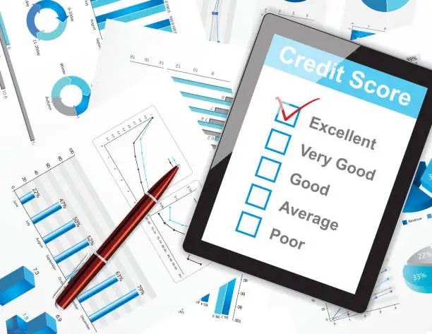 Vector illustration of Credit score