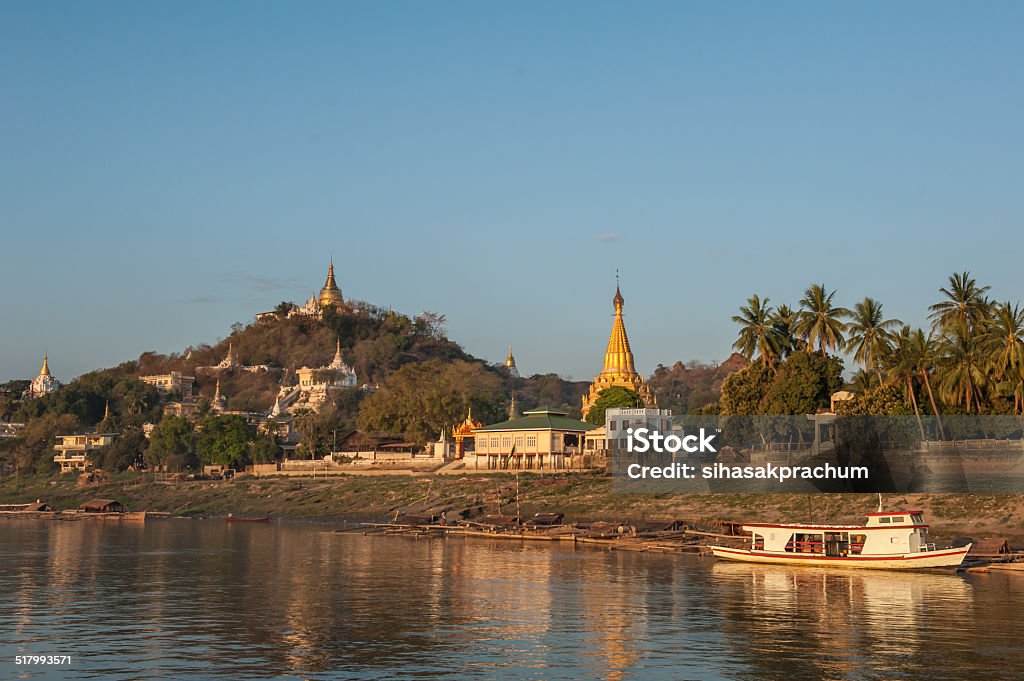 myanmar travel Ancient city of Sagaing, Mandalay, Myanmar.Sagaing is a religious and monastic center ,located on the Ayeyarwady River, 20 km to the southwest of Mandalay on the opposite bank of the river. Ancient Stock Photo