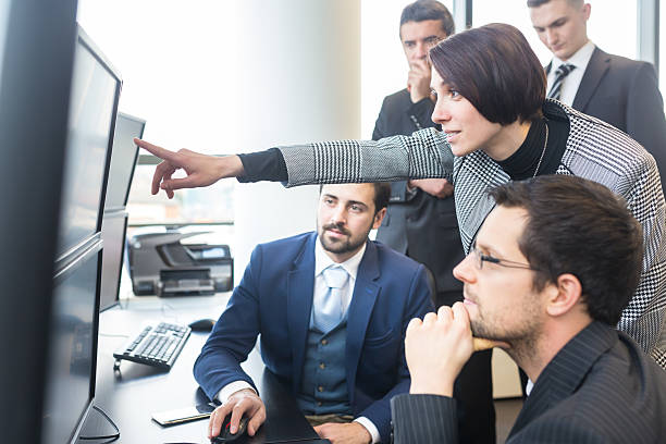 istock Business team working in corporate office. 517993808