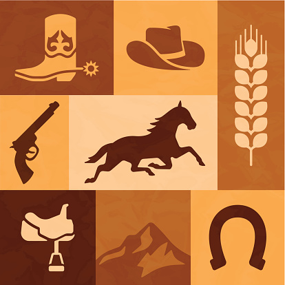 Western Cowboy and Horse Riding Elements