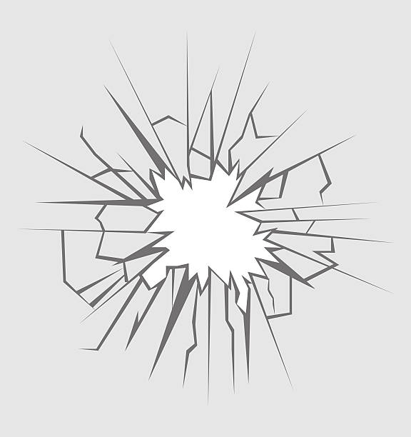 Crushed glass vector art illustration
