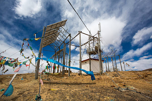 istock Telecommunication devices on top of a mountain 517995215