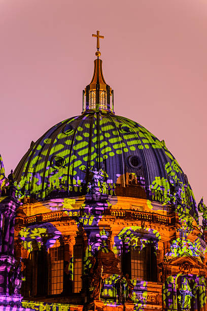 Berlin's cathedral after sunset