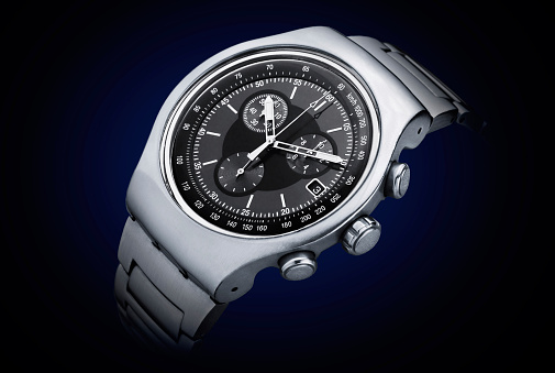 Luxury chronograph watch stainless steel